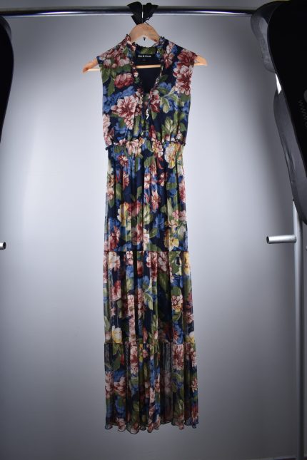 Vestido floreado manga cero