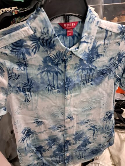 Camisas manga corta de niños, marca Guess, tela suave y fina